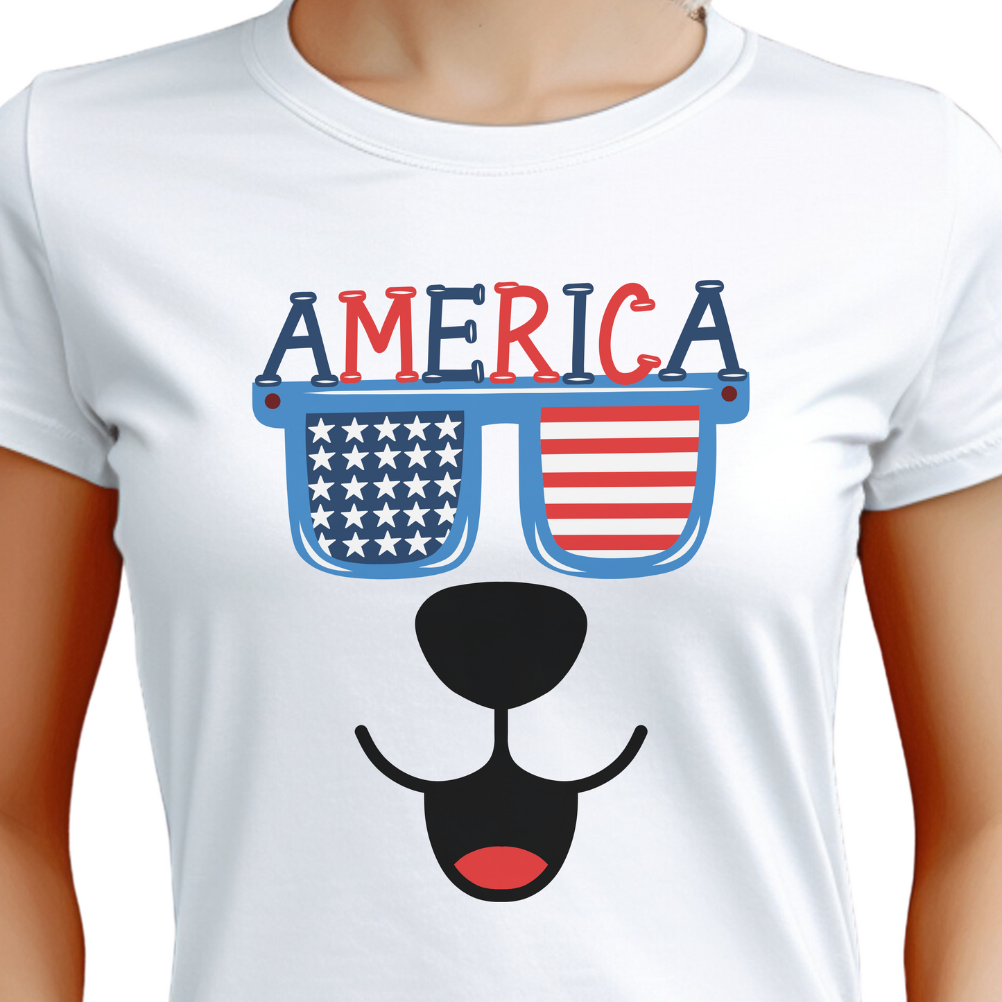 American Doggy Face Unisex T-shirt