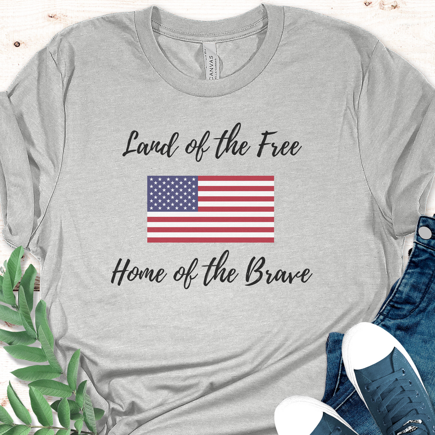 Land of Free Home of Brave Unisex t-shirt