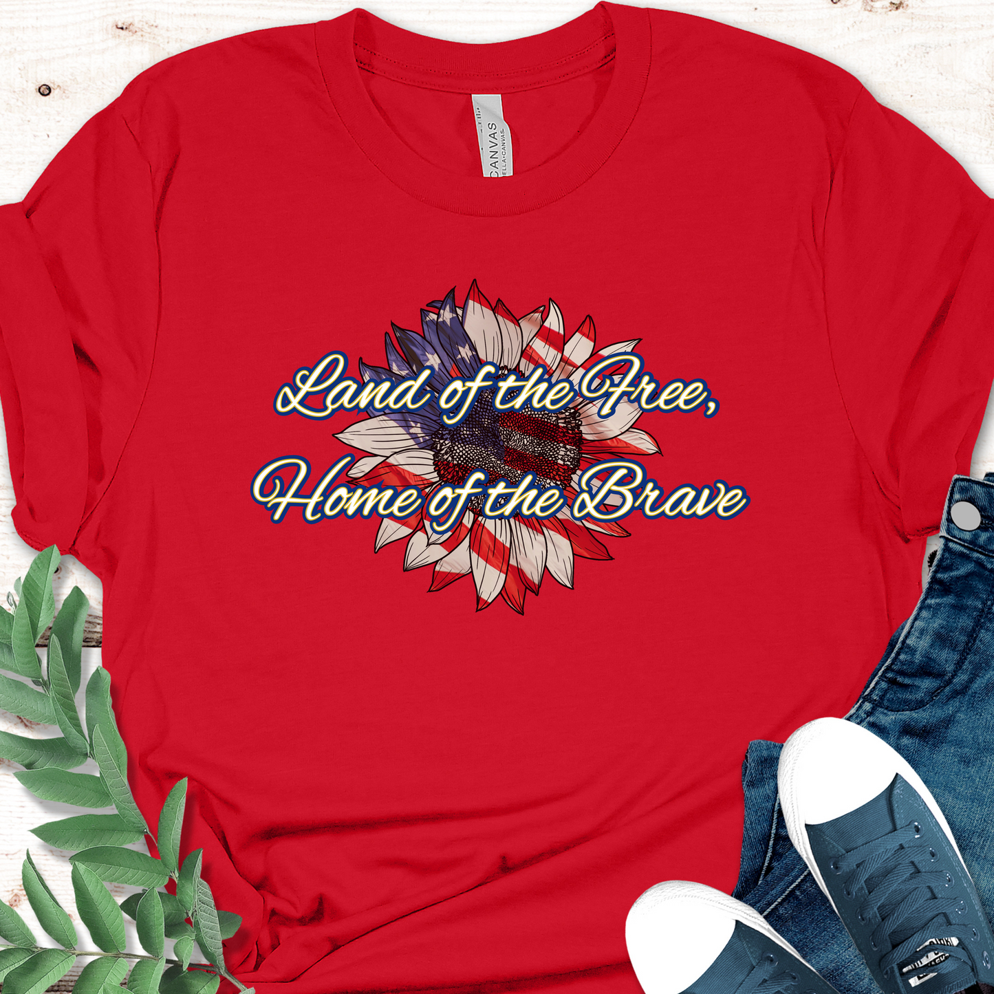 Land of Free Flower Unisex T-shirt