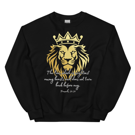 Eagle Emblem Gold Lion Proverbs 30 30 Unisex Sweatshirt