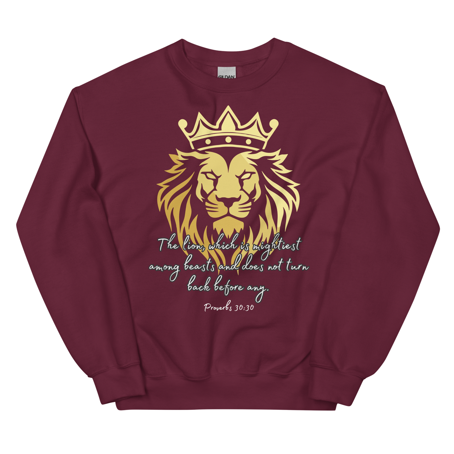 Eagle Emblem Gold Lion Proverbs 30 30 Unisex Sweatshirt