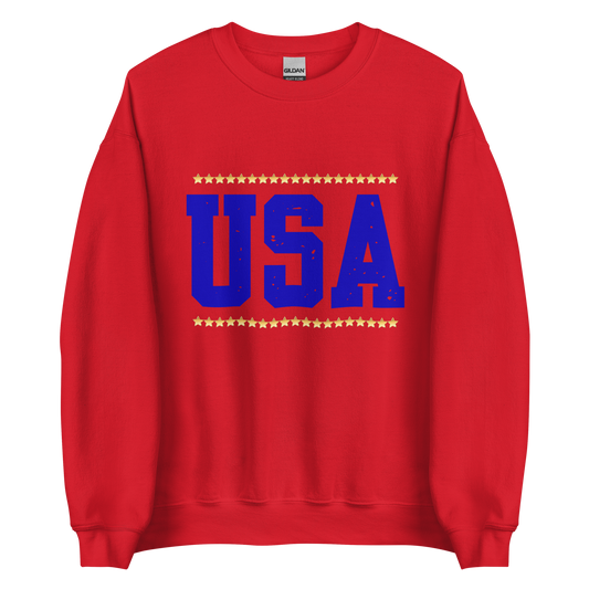 Blue USA Yellow Stars Unisex Sweatshirt