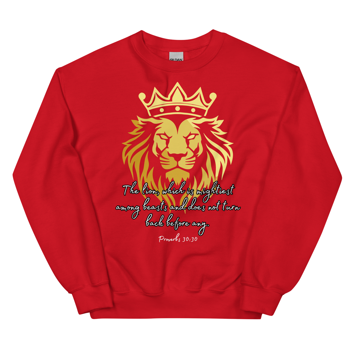 Eagle Emblem Gold Lion Proverbs 30 30 Unisex Sweatshirt