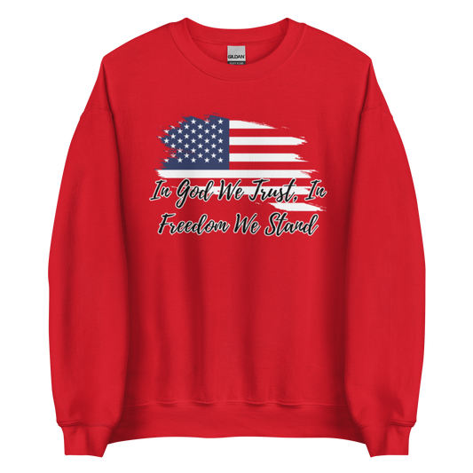 USA In God In Freedom Flag Unisex Sweatshirt