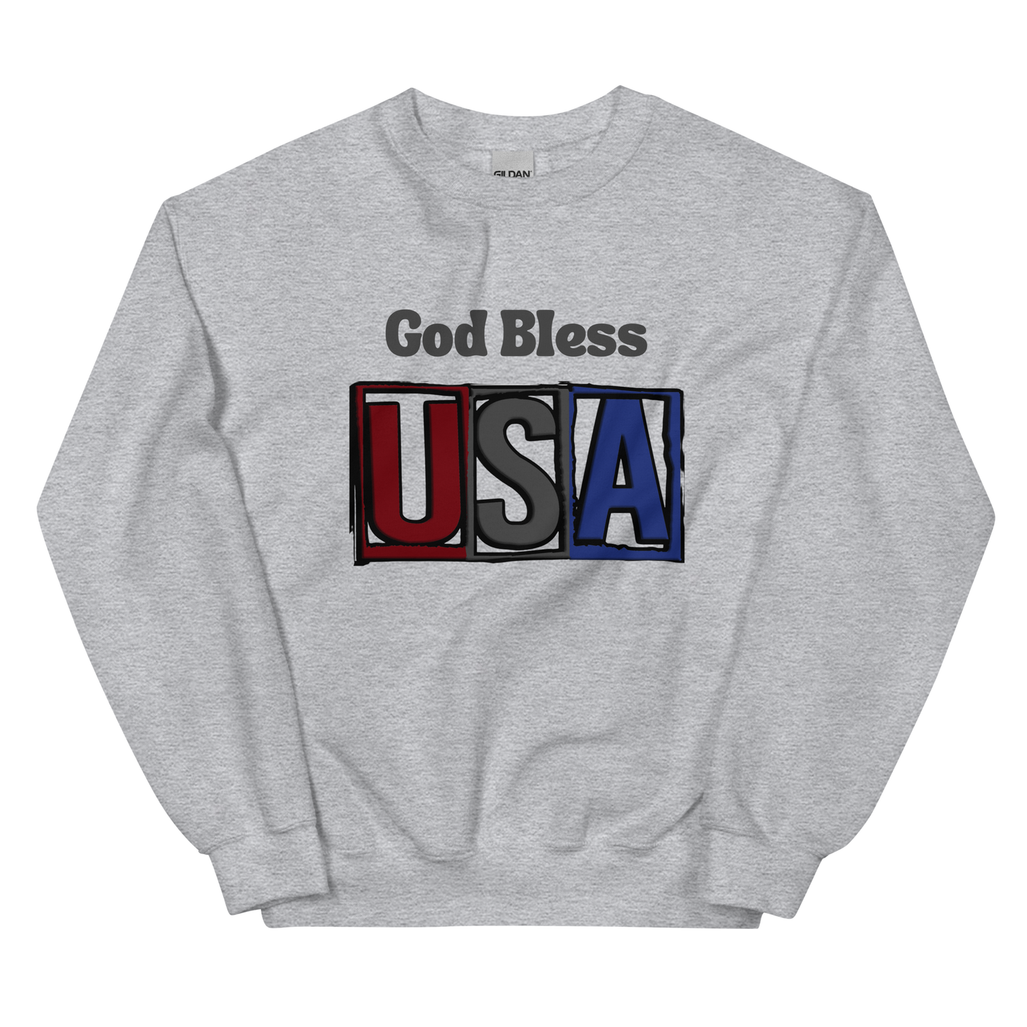 God Bless USA Block Letter Unisex Sweatshirt