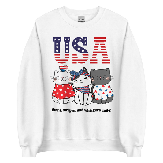 USA Three Kitties Unisex Sweatshirt