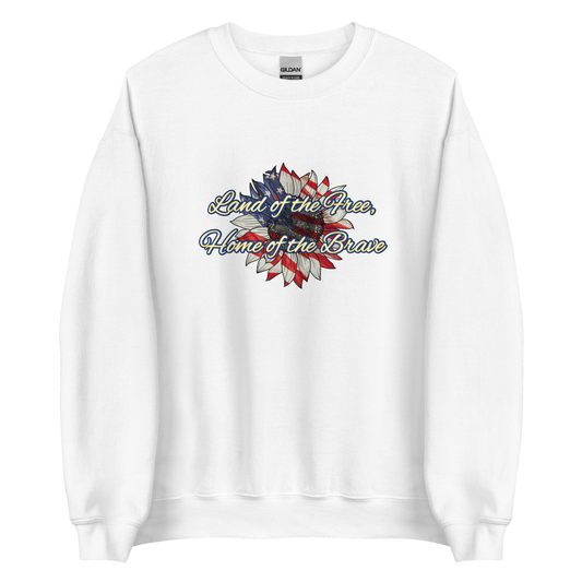 Land of Free Flower Unisex Sweatshirt