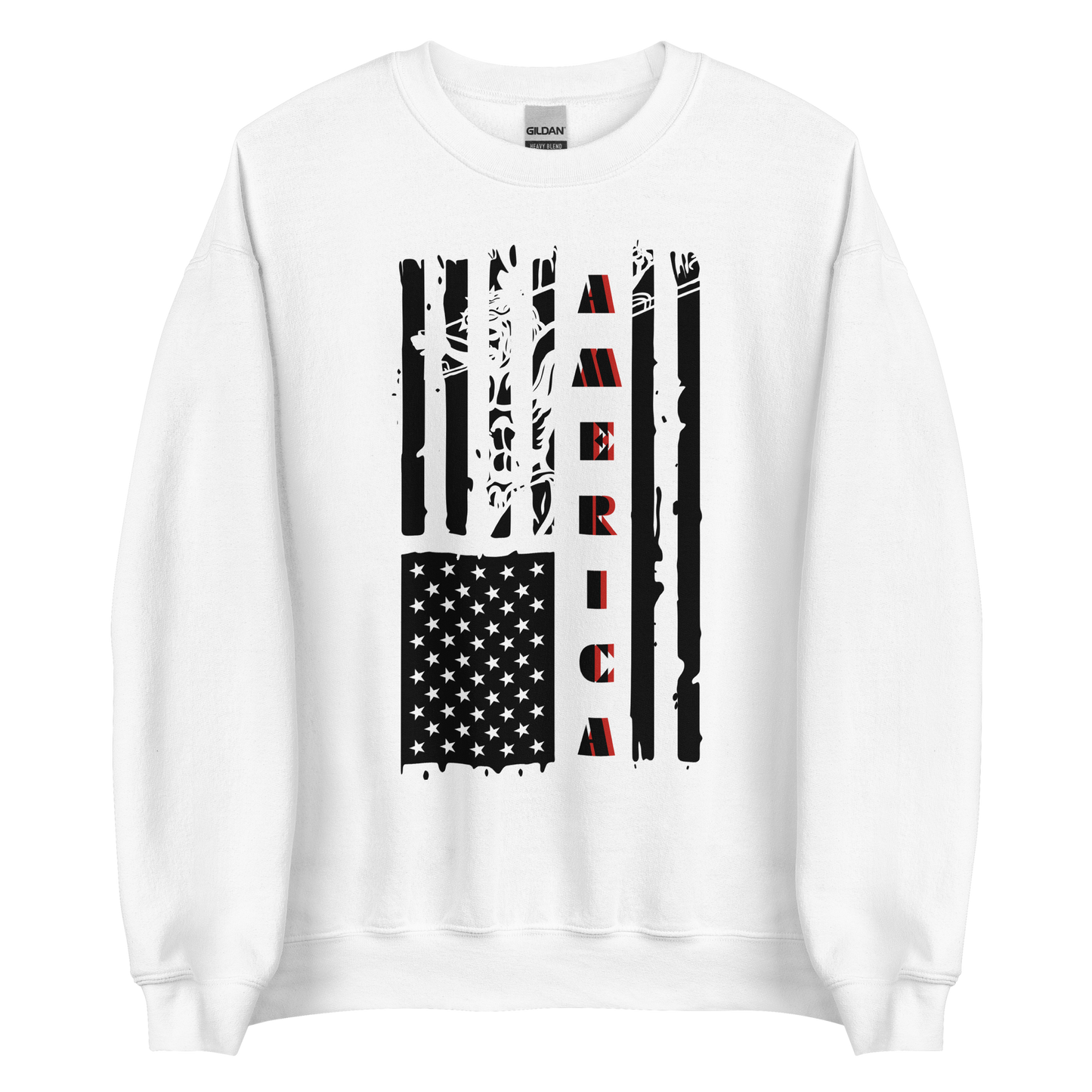 American Flag with Jesus Red Trim Unisex Sweatshirt