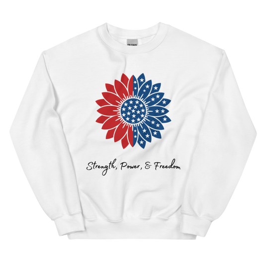 USA Flower Strength Power Unisex Sweatshirt