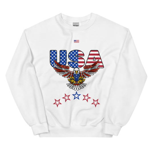 USA with Eagle and Flag Unisex Sweatshirt