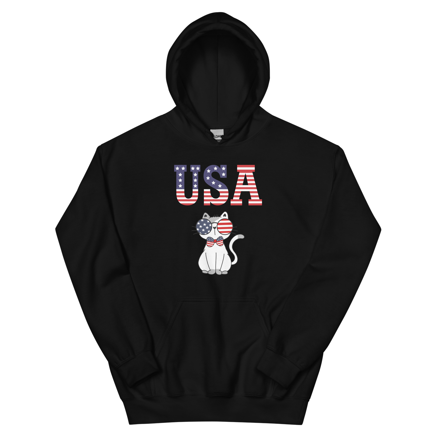 USA Kitty with Bowtie Unisex Hoodie