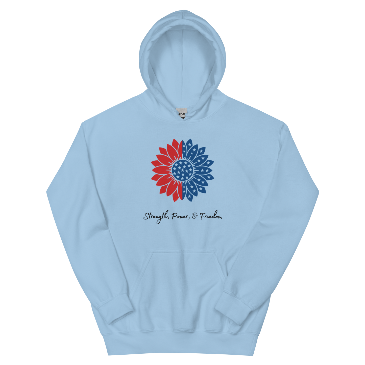 USA Flower Strength Power Unisex Hoodie