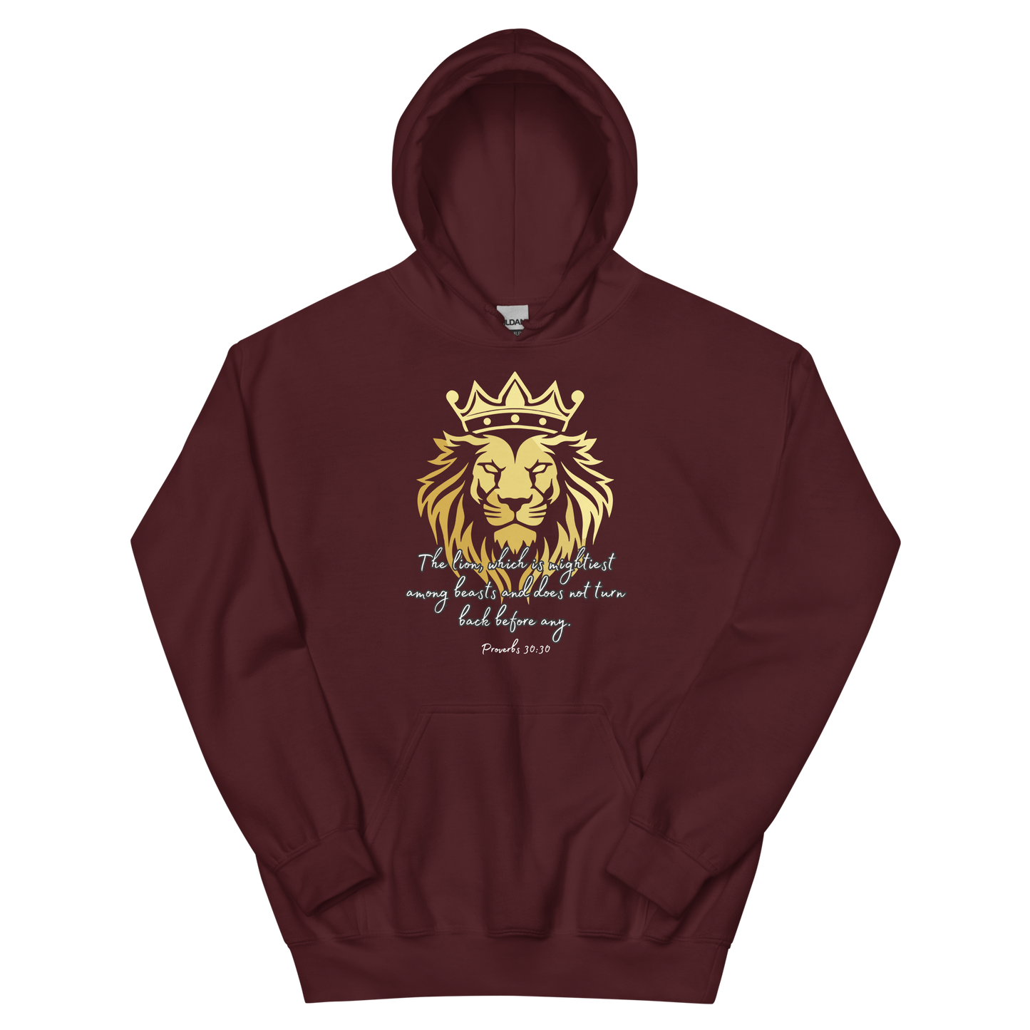 Eagle Emblem Gold Lion Proverbs 30 30 Unisex Hoodie