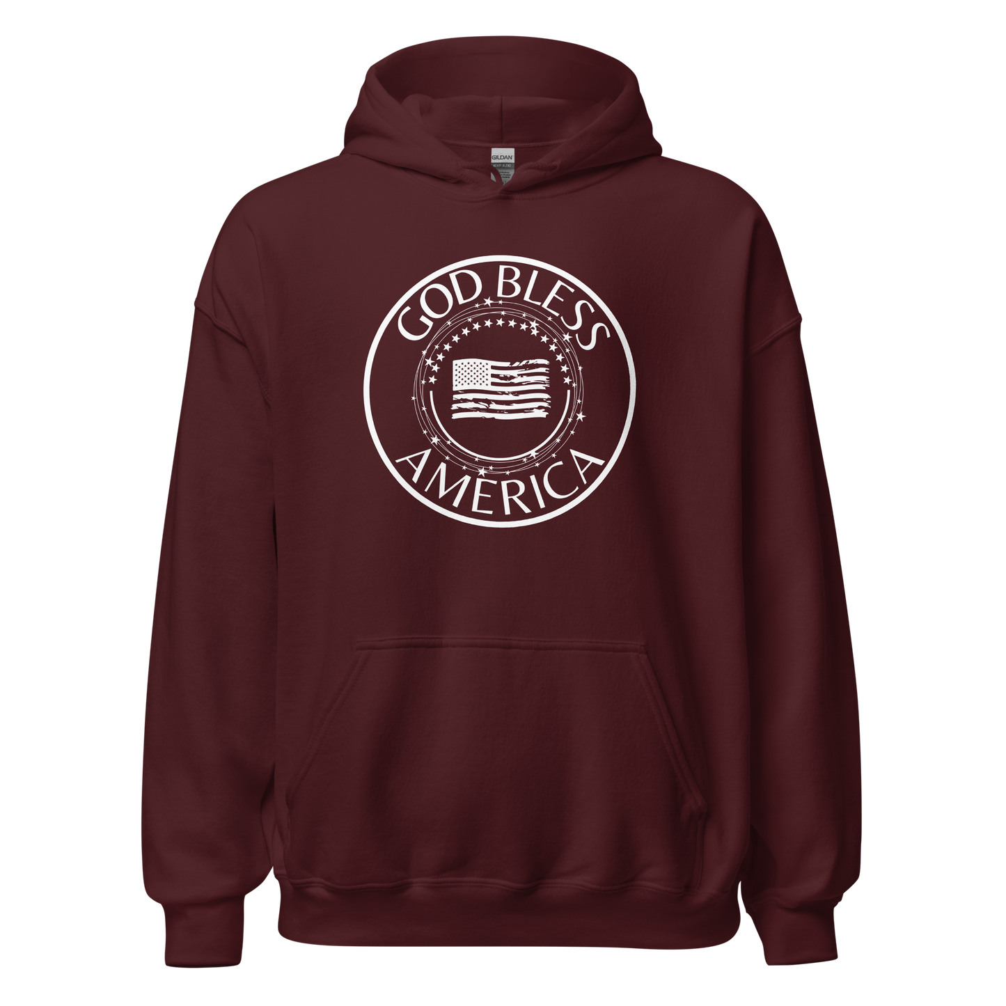 God Bless America Encircled Flag Unisex Hoodie