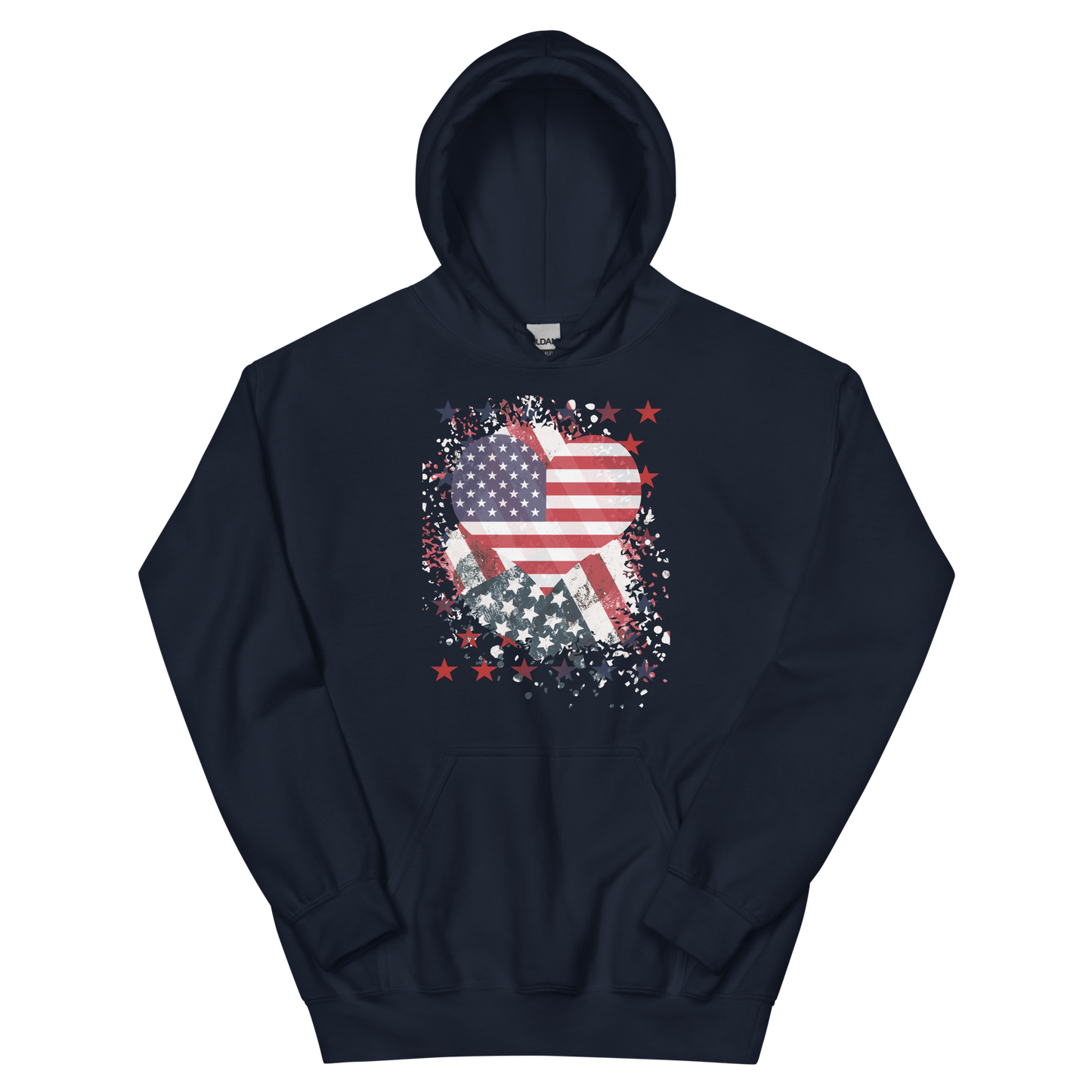 American Heart Flag Unisex Hoodie