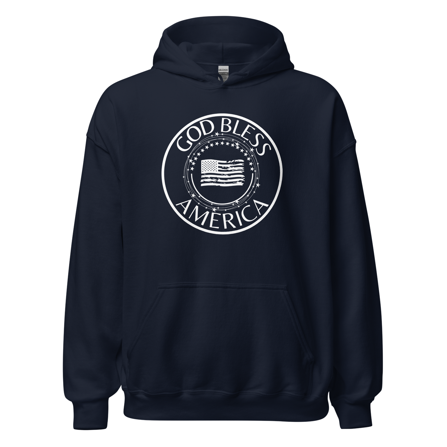 God Bless America Encircled Flag Unisex Hoodie