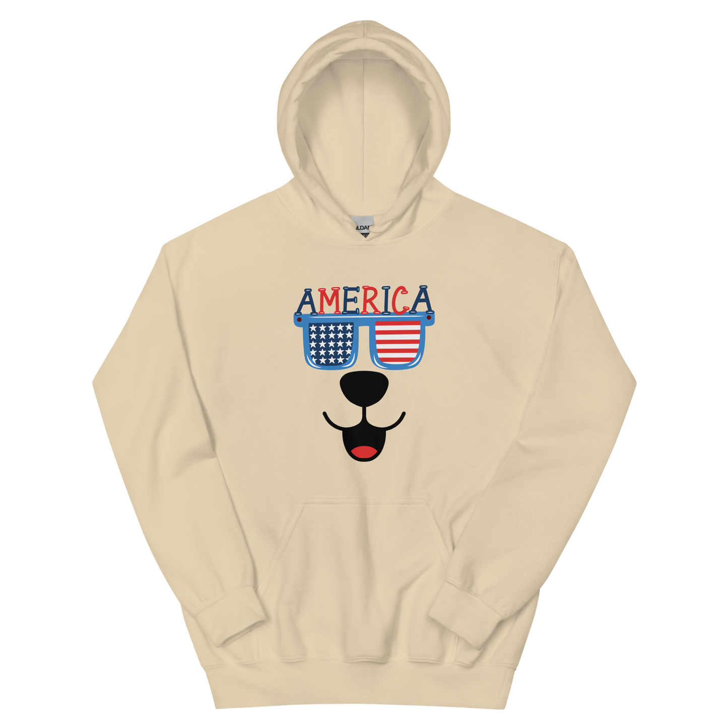 American Doggy Face Unisex Hoodie