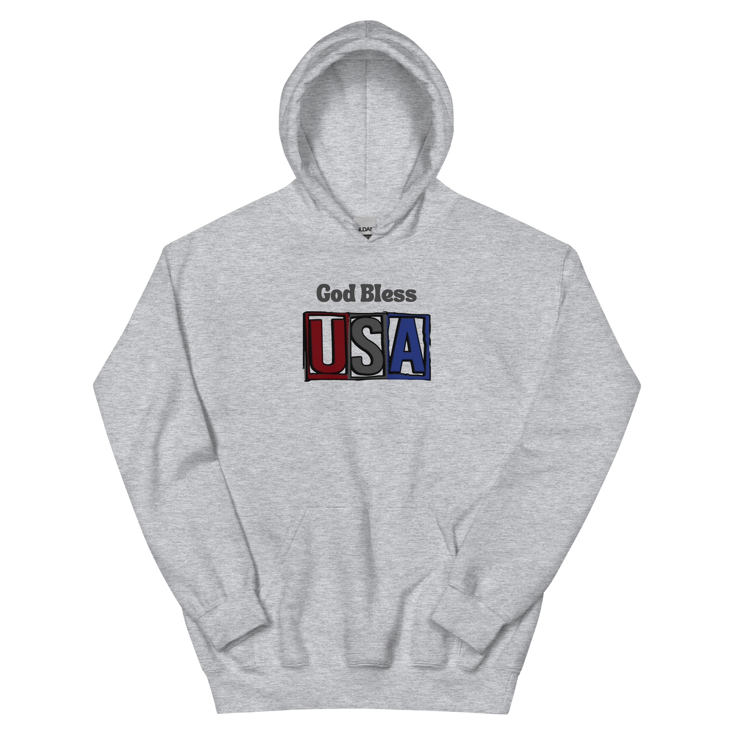 God Bless USA Block Letter Unisex Hoodie