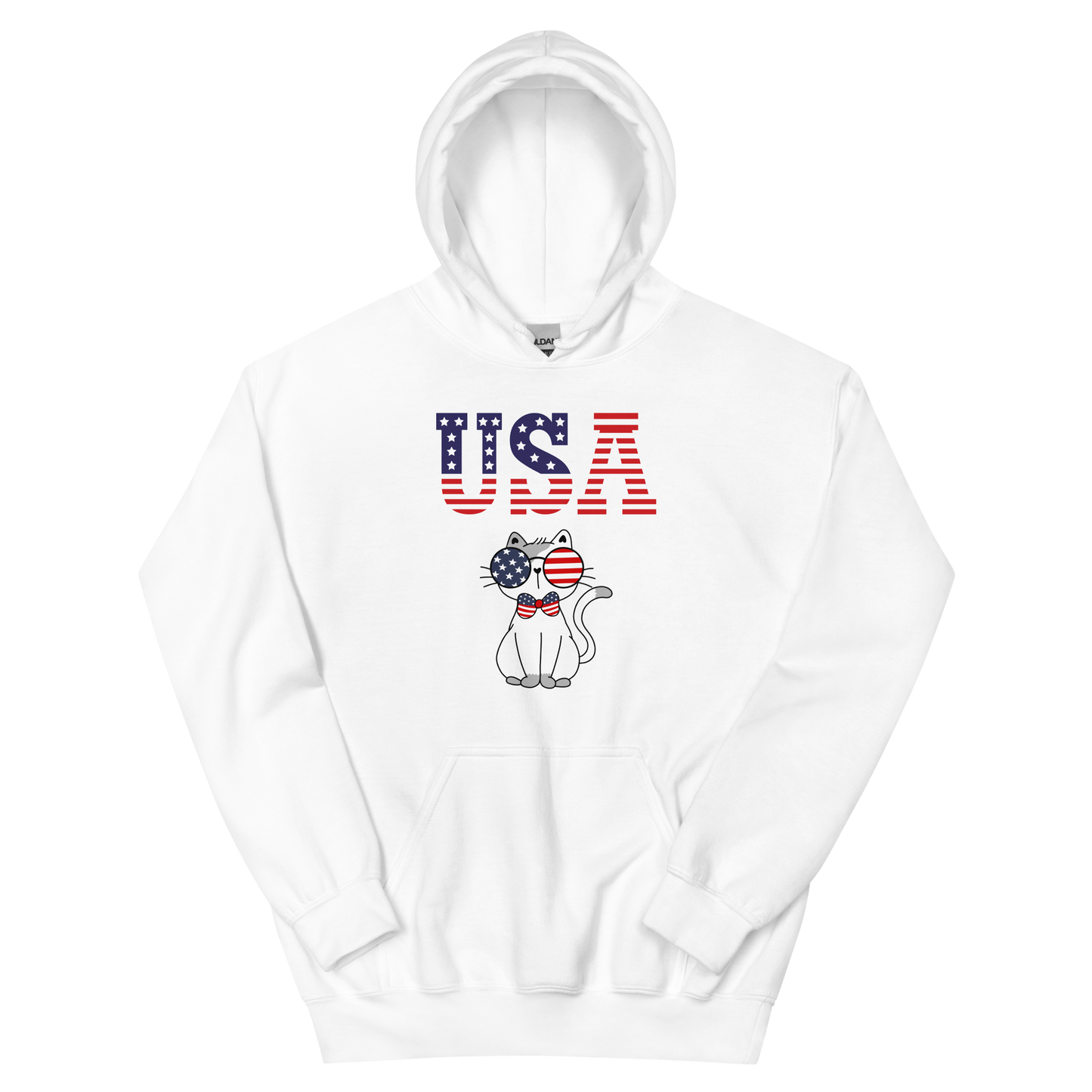 USA Kitty with Bowtie Unisex Hoodie