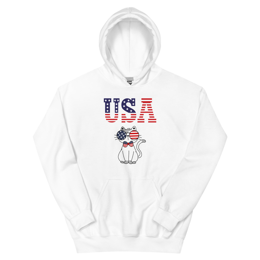 USA Kitty with Bowtie Unisex Hoodie