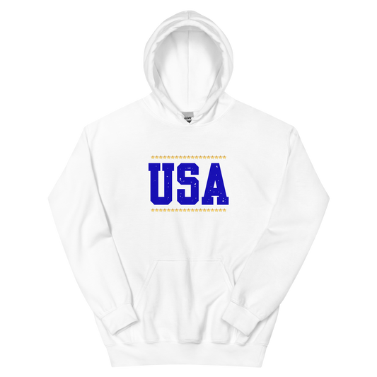 Blue USA Yellow Stars Unisex Hoodie