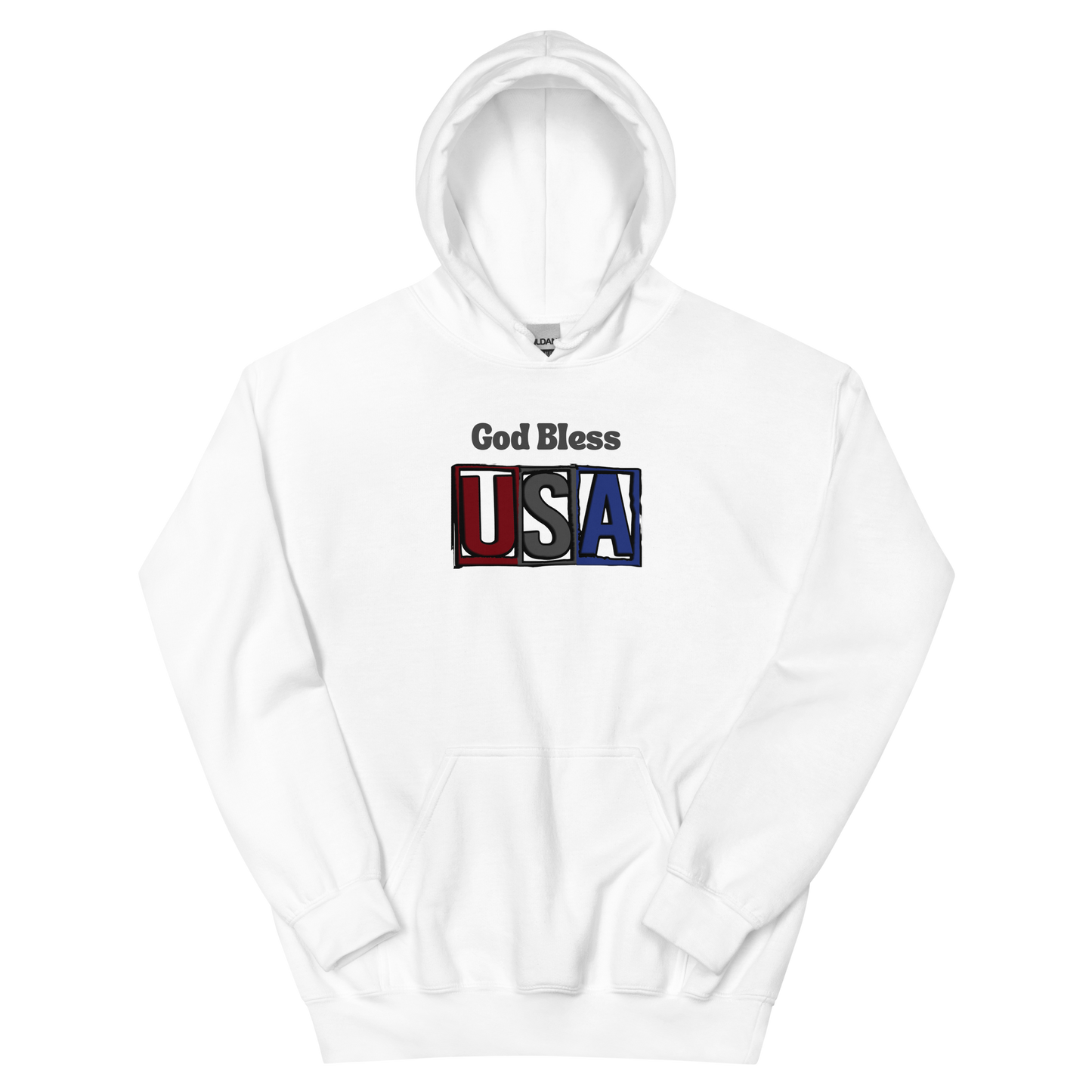 God Bless USA Block Letter Unisex Hoodie