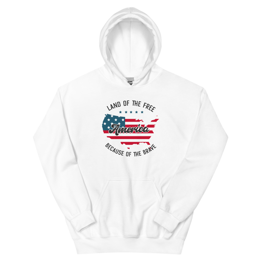 Land of the Free Because of the Brave Unisex Hoodie