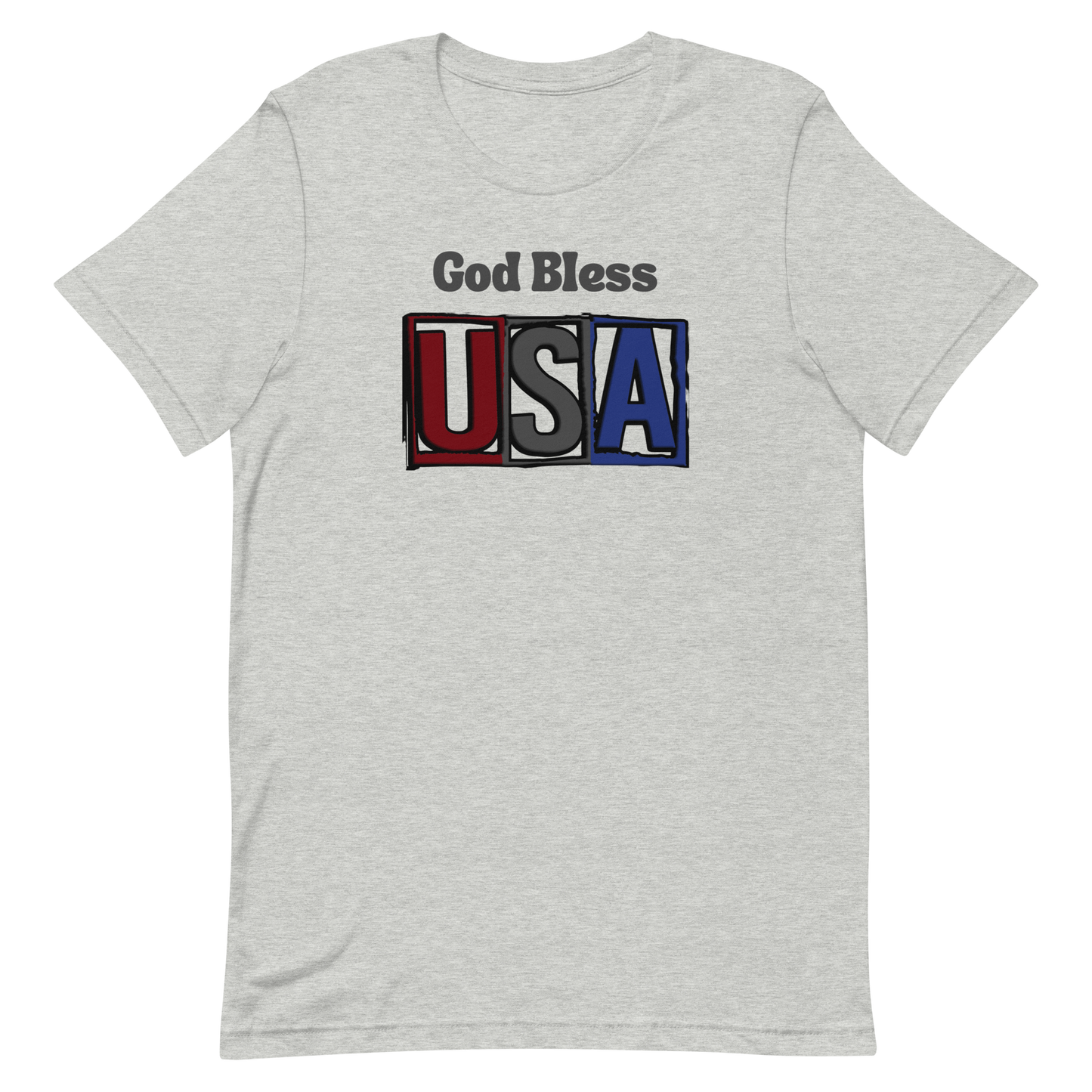 God Bless USA Block Letter Unisex t-shirt