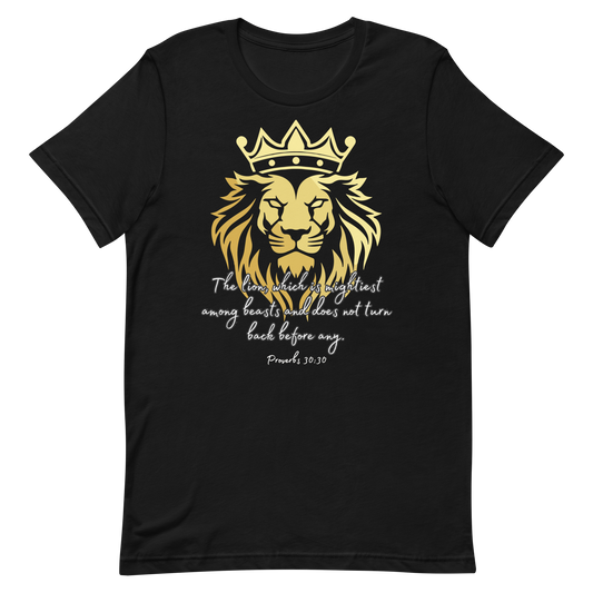 Eagle Emblem Gold Lion Proverbs 30 30 Unisex T-shirt