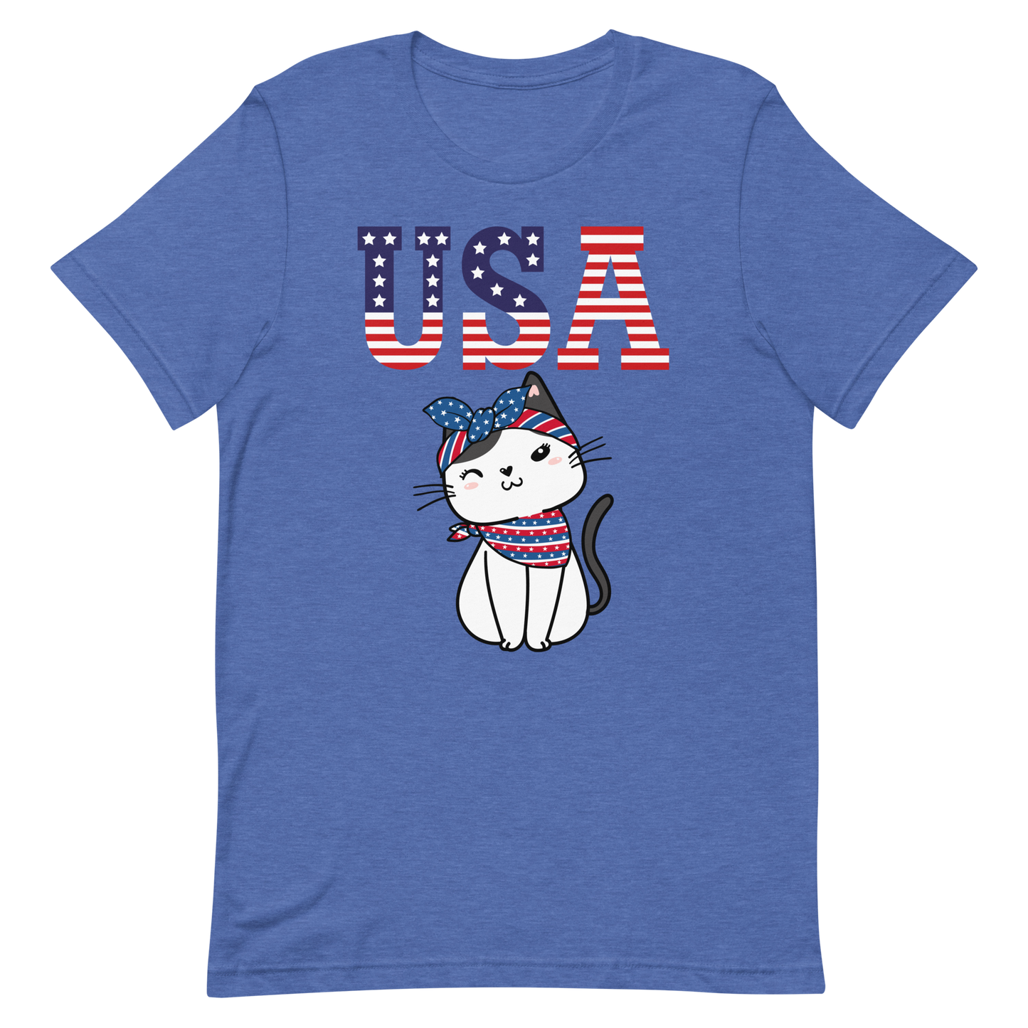 USA Kitty with Headband & Scarf Unisex t-shirt