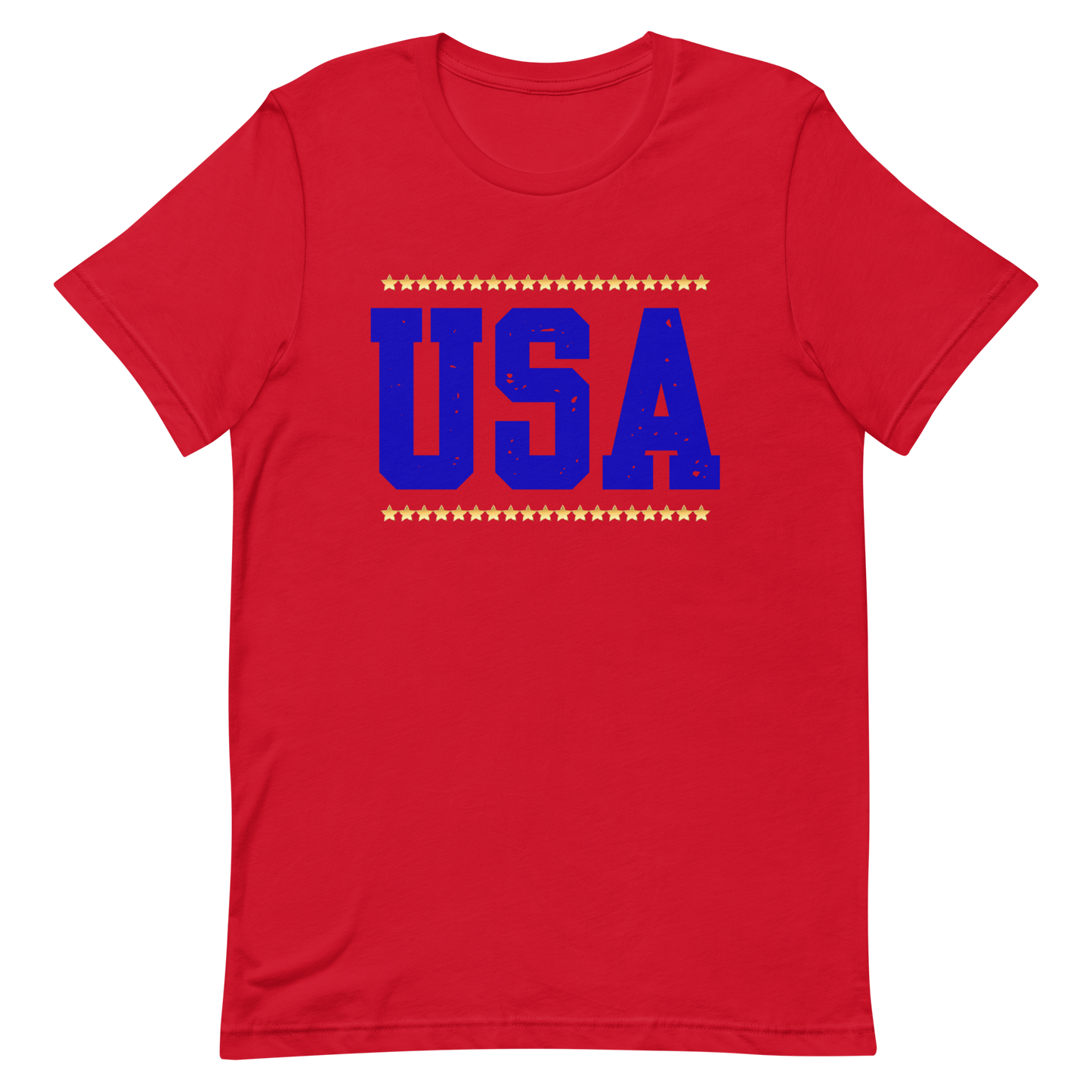 Blue USA Yellow Stars Unisex t-shirt