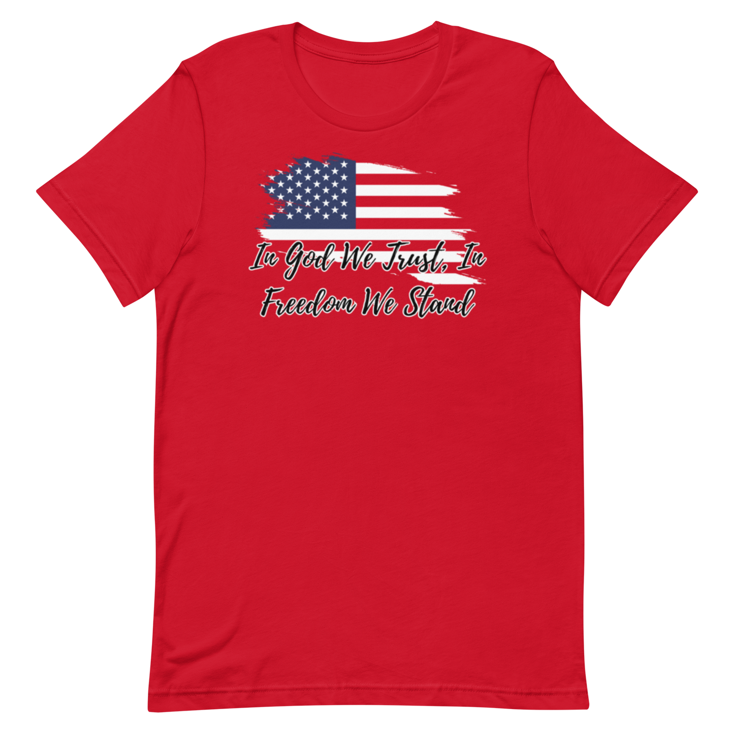 USA In God In Freedom Flag Unisex T-shirt