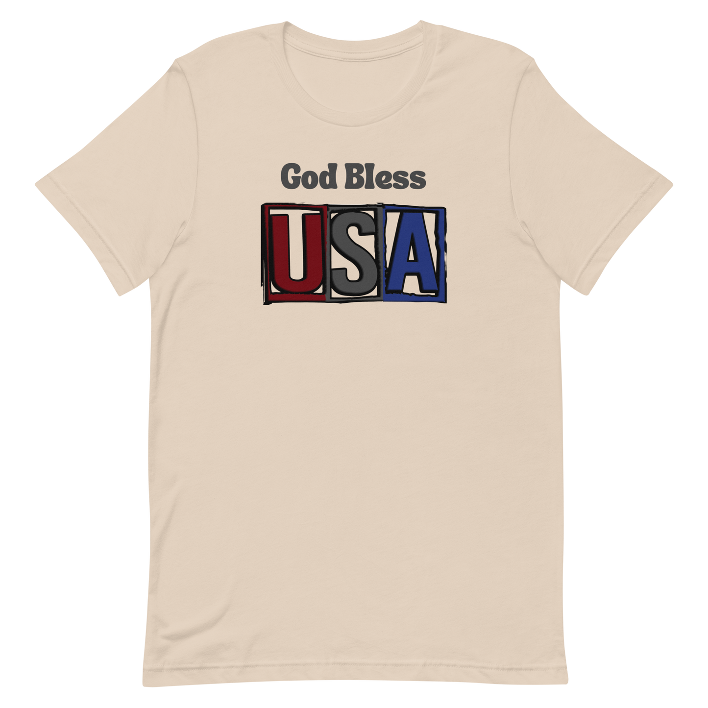 God Bless USA Block Letter Unisex t-shirt