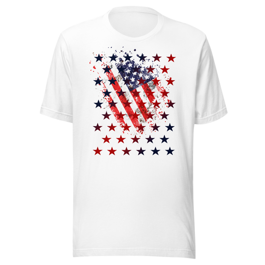 Flag and Stars Unisex t-shirt