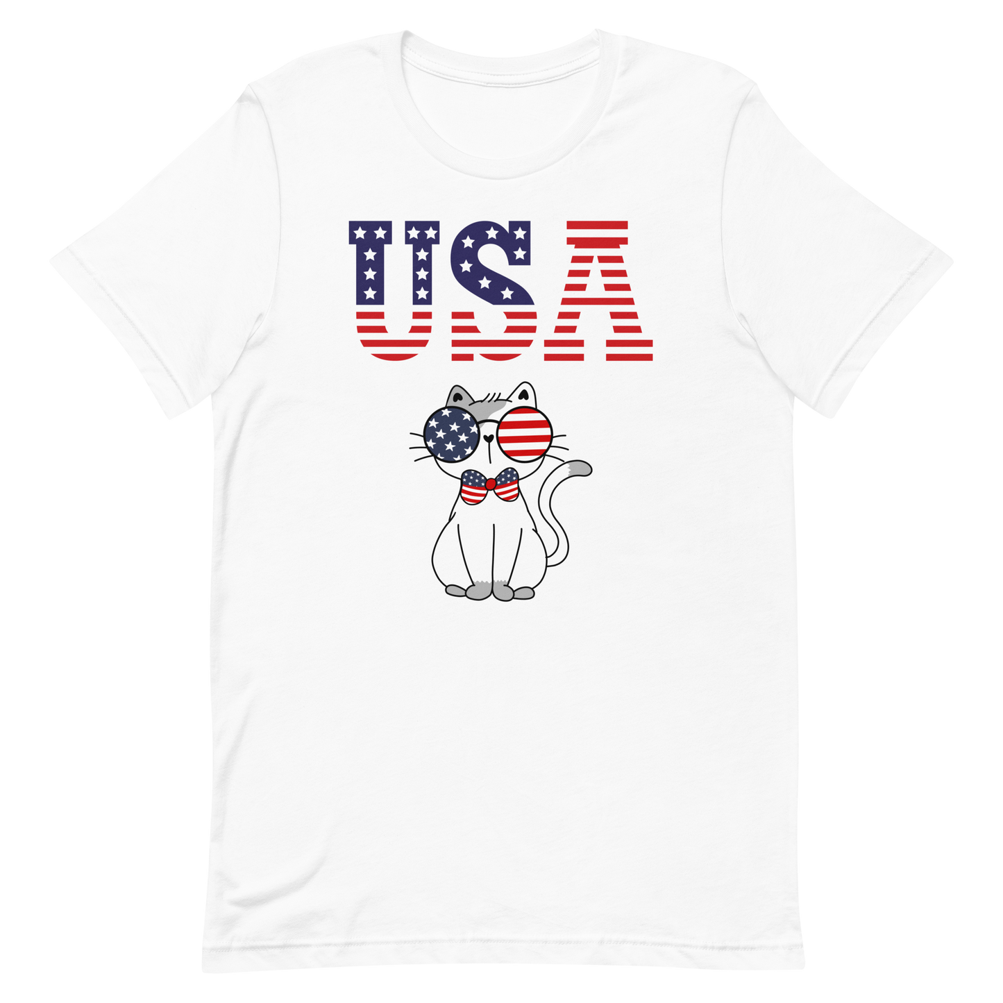 USA Kitty with Bowtie Unisex t-shirt