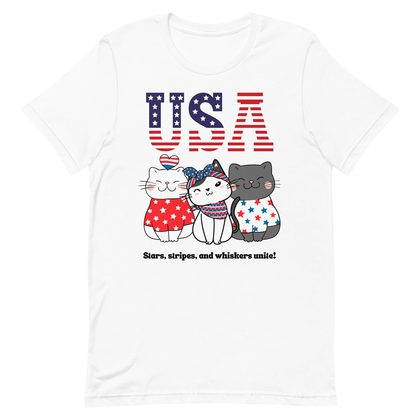 USA Three Kitties Unisex t-shirt