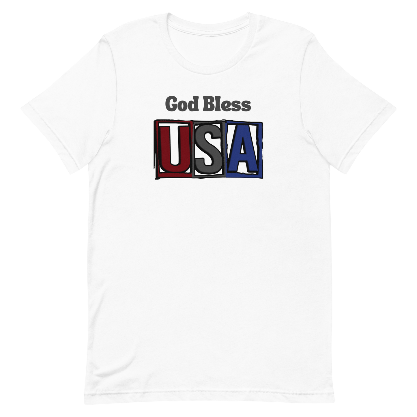 God Bless USA Block Letter Unisex t-shirt